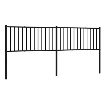 (black, x x cm) vidaXL Metal Headboard Bed Header Bedroom Furniture Decor Metal Bed Headboard