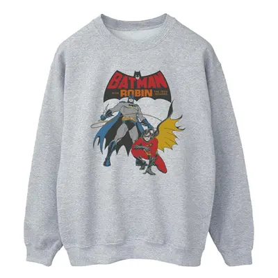 (M, Sports Grey) DC Comics Mens Batman And Robin Sweatshirt