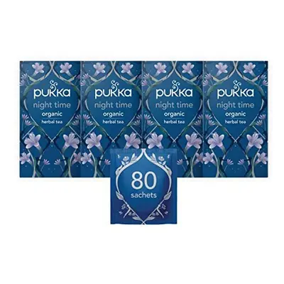 Pukka Herbs | Night Time Organic Herbal Calming Tea | Lavender, Oat Flower, and Limeflower | Nat