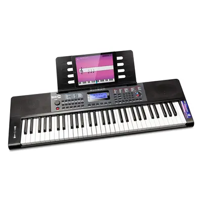 RockJam RJ461 Key Keyboard Piano with pitch bend Sheet Music Stand Piano Note Sticker Power Supp