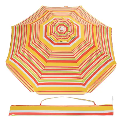 2M Beach Umbrella Portable Sunshade Umbrella UPF 50+ W/Button Tilt