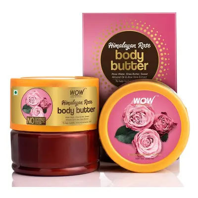 WOW Skin Science Himalayan Rose Body Butter for All Skin type - No Parabens, Silicones, Mineral 