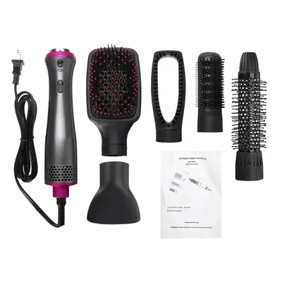 5 in Multi-function One-Step Hair Dryer Brush Straightening Curling Comb Iron