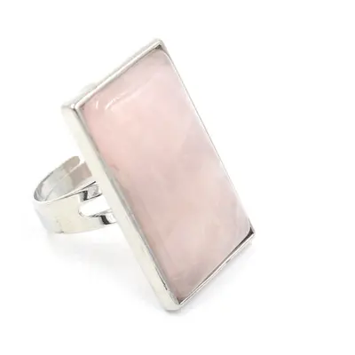 Pink geometric ring for men ring temperament ring