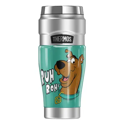 Scooby-Doo Ruh Roh Face, THERMOS STAINLESS KINg Stainless Steel Travel Tumbler, Vacuum insulated