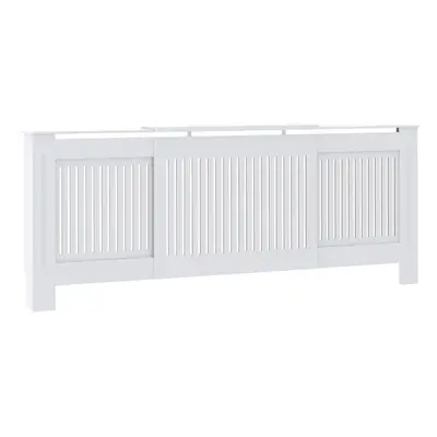 vidaXL MDF Radiator Cover White Heating Cabinet Heater Shelf Indoor Furniture