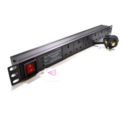 kenable Power Distribution Unit PDU Way Horizontal Surge Rack Mounted 3m