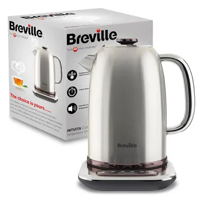 Temperature Select Electric Kettle, 1.7L, 3kW Fast Boiling, Smart Digital Control, Brushed Stain