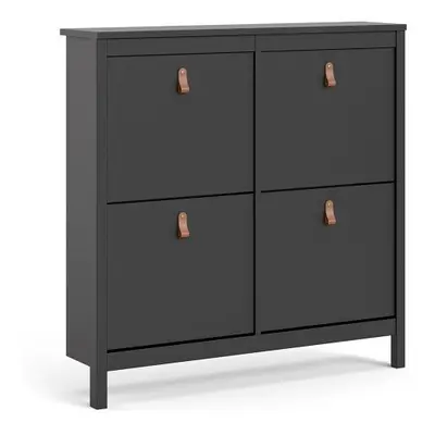 Barcelona Shoe cabinet compartments in Matt Black