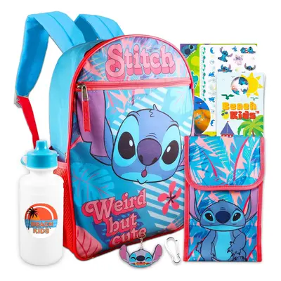 Disney Lilo and Stitch Backpack with Lunch Box for Girls - Bundle with Stitch Backpack Stich Lun