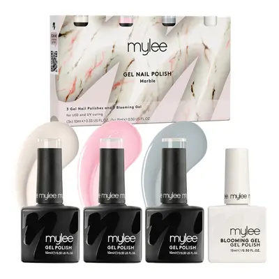 Marble Quad, Create Easy Marble Effect Watercolour Nail Art With x 10ml Gel Polish Shades & x 15