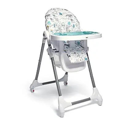 Mamas & Papas Snax Adjustable Highchair, Recline Positions, Foldable with Removable Tray - Happy