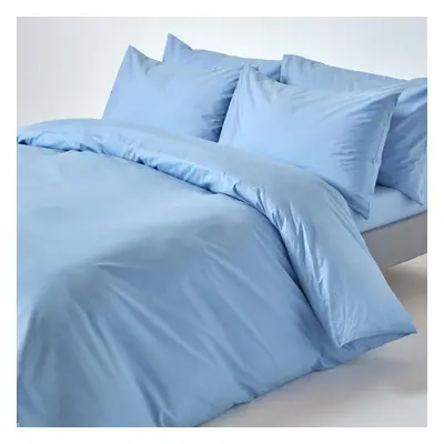 Homescapes Single Blue Egyptian Cotton Duvet Cover Set TC