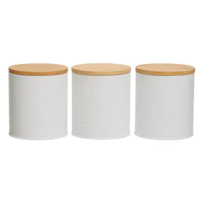 Premier Housewares Set of three Alton White Cannisters