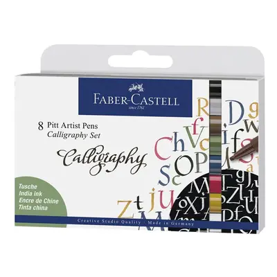 Faber Castell Drawing Pen Pitt Artist Set Calligraphy (8pcs) (FC-167508)