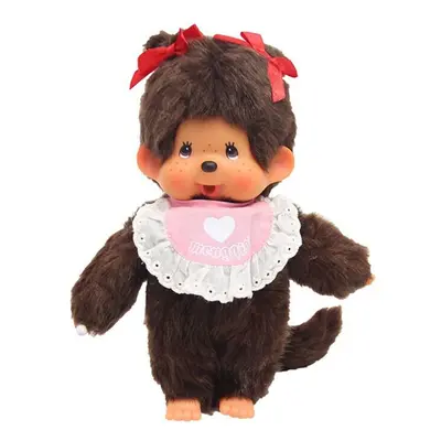 (Girl, 20cm) 20cm Monchhichi Plush Toy Boy Girls Lovers Stuffed Doll Desktop Decor Gifts