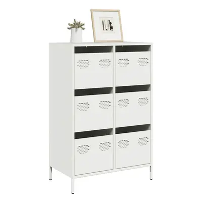 vidaXL Highboard White 68x39x101.5 cm Steel book cabinet modern book cabinet