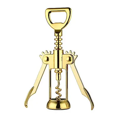 JXS Simple Wing Corkscrew Gold Wine Opener and Beer Opener, Multifunct