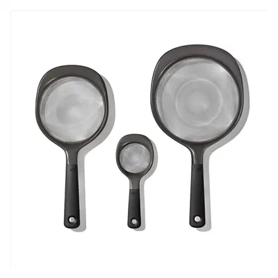 OXO Good Grips 3-Piece Strainer Set Black