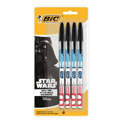 Star Wars BIC Ball Pen Medium Point (1.0 mm) Black 4-Count