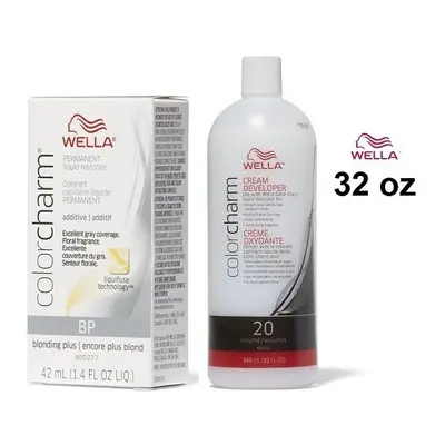 (BP+Dev(Vol.20)32oz) Wella Color Charm BP Blonding Plus Hair Toner