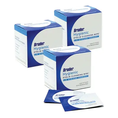 Bruder Eyelid Cleansing Wipes Count (Pack of 3) Hygienic Eye Care for Removing Excess Oil and De