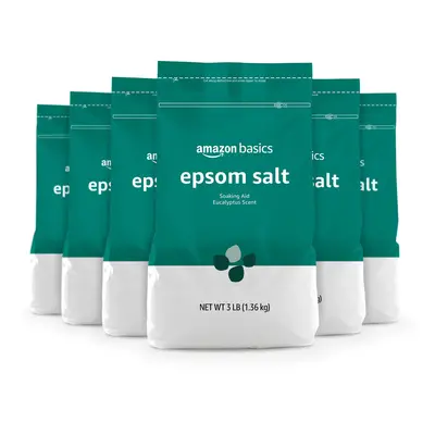 Amazon Basics Epsom Salt Soaking Aid Eucalyptus Scented Pound (Pack of 6) (Previously Solimo)