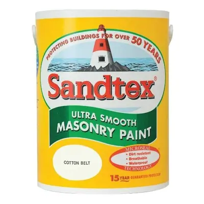 Sandtex 5L Smooth Masonry Paint Cotton Belt