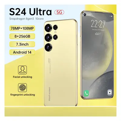 (8+256GB, gold) The latest 7.3-inch large-screen smartphone S24 Ultra in