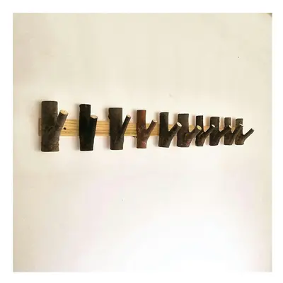 (100 cm long and 13cm high with hooks in leather wood color) Creative Solid Wood Hooks For Enter