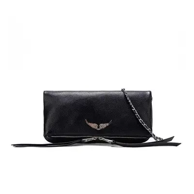 (black) Spanish Foreign Trade Chain Shoulder Crossbody Women's Wing Wing Bag Ginseng Women's Bag