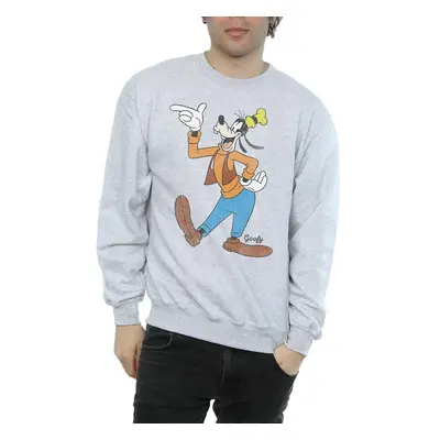 (M, Sports Grey) Disney Mens Classic Goofy Sweatshirt