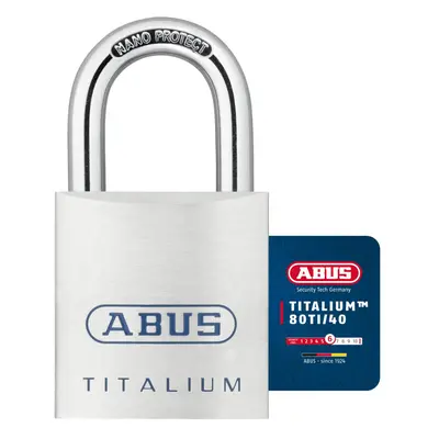 Titalium padlock 80TI/40 - Cellar lock with lightweight, solid lock body made of special alumini