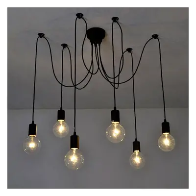 Lixada Arms(each with 1.7m wire) Antique Classic Edison Lamp Shade Ajustable DIY Ceiling Spider 