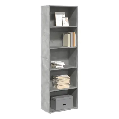 vidaXL Bookcase Concrete Grey 60x30x189 cm Engineered Wood