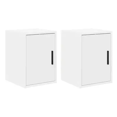 vidaXL Garage Wall Cabinets pcs White Engineered Wood cabinet