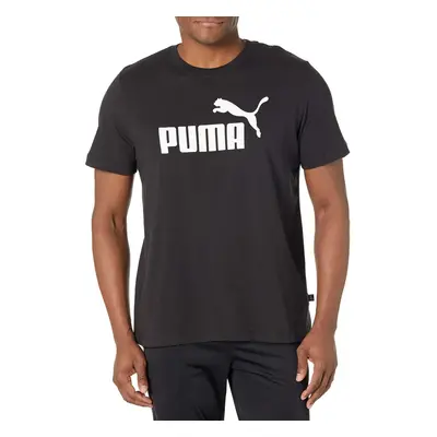 PUMA mens Essentials Logo Tee T Shirt Puma Black Medium US