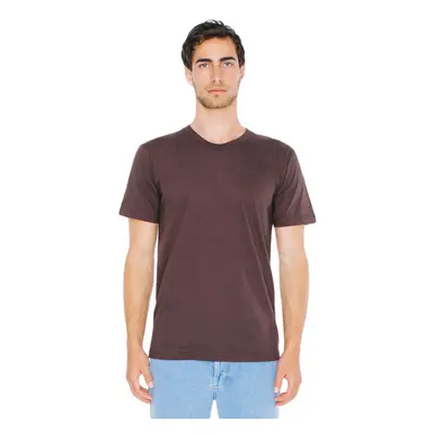 American Apparel Unisex Fine Jersey Short Sleeve T-Shirt Brown X-Sma