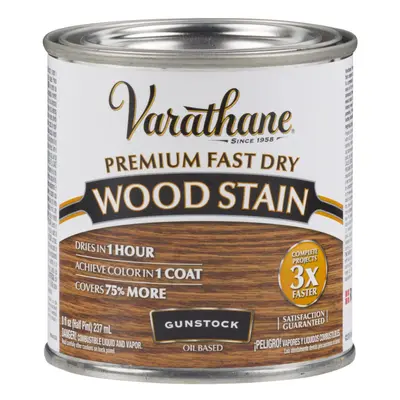 Varathane Premium Fast Dry Wood Stain Half Pint Gunstock Fl Oz