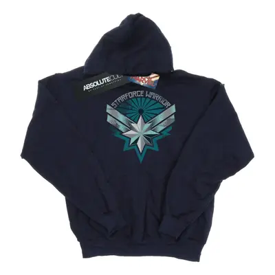 (7-8 Years, Navy Blue) Marvel Boys Captain Marvel Starforce Warrior Hoodie