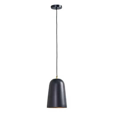 Black Metal Industrial Style Suspended Ceiling Pendant Light Fitting - Complete with a 4w LED Fi