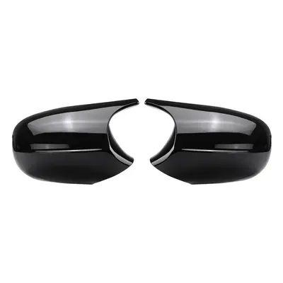 Car Rear View Mirror Cap Cover Replacement Left & Right Glossy Black