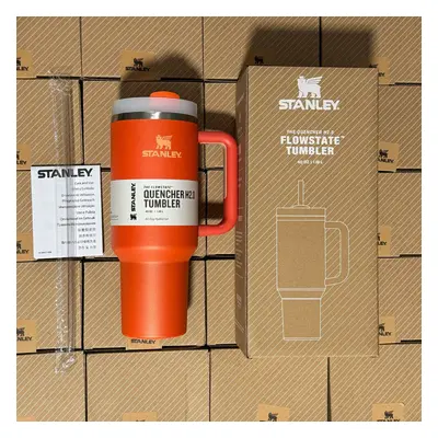 (orange) Stanley Quencher H2.0 FlowState Tumbler 40oz Cup 1.2L