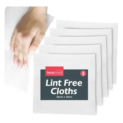 (10 cloths) Lint Free Cloths 30x30cm | White Cleaning Cloth