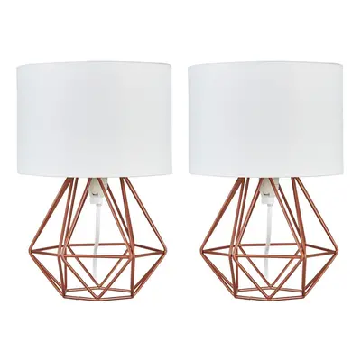 Angus Pair of Copper Table Lamp