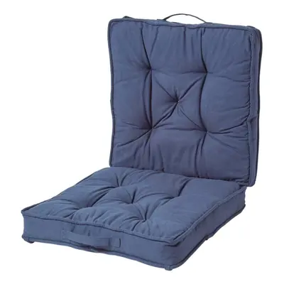 (Navy) Cotton Travel Back Support Booster Cushion