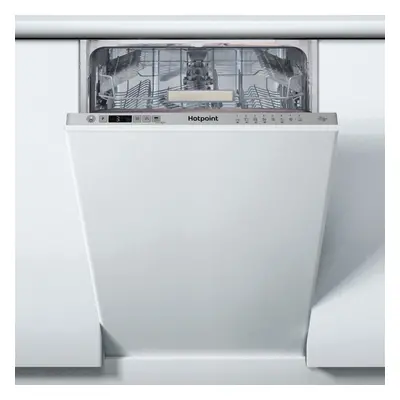 Hotpoint HSIC3T127UKN Fully Integrated Slimline Dishwasher - Silver Control Panel with Fixed Doo