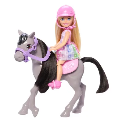 Barbie Chelsea Doll & Horse Toy Set Includes Helmet Accessory & Saddl