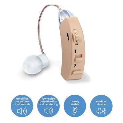 Beurer HA50 Ear Hearing Aid Amplifier Attachment Adjust to Ear Canal