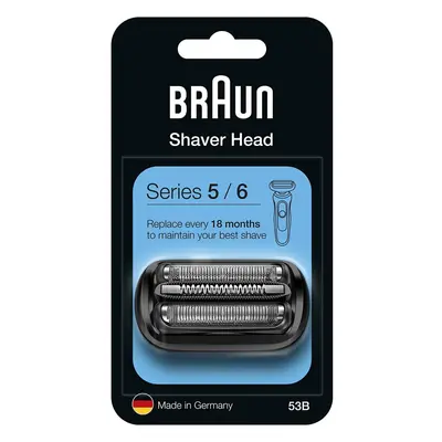 Braun Series 53B Electric Shaver Head Replacement - Black - Compatible with Series and Series Sh